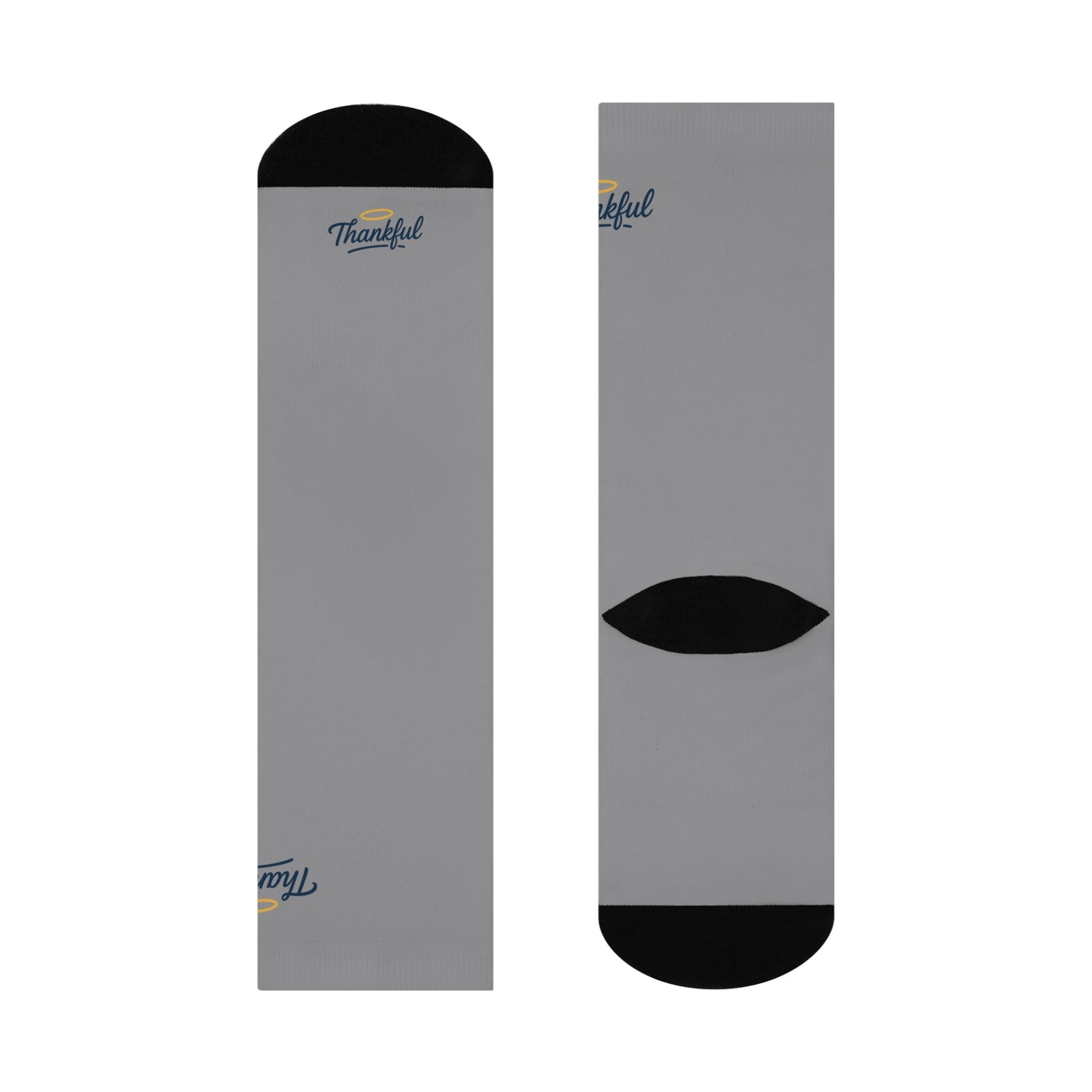 "Thankful" Cushioned Crew Socks for Gratitude and Comfort