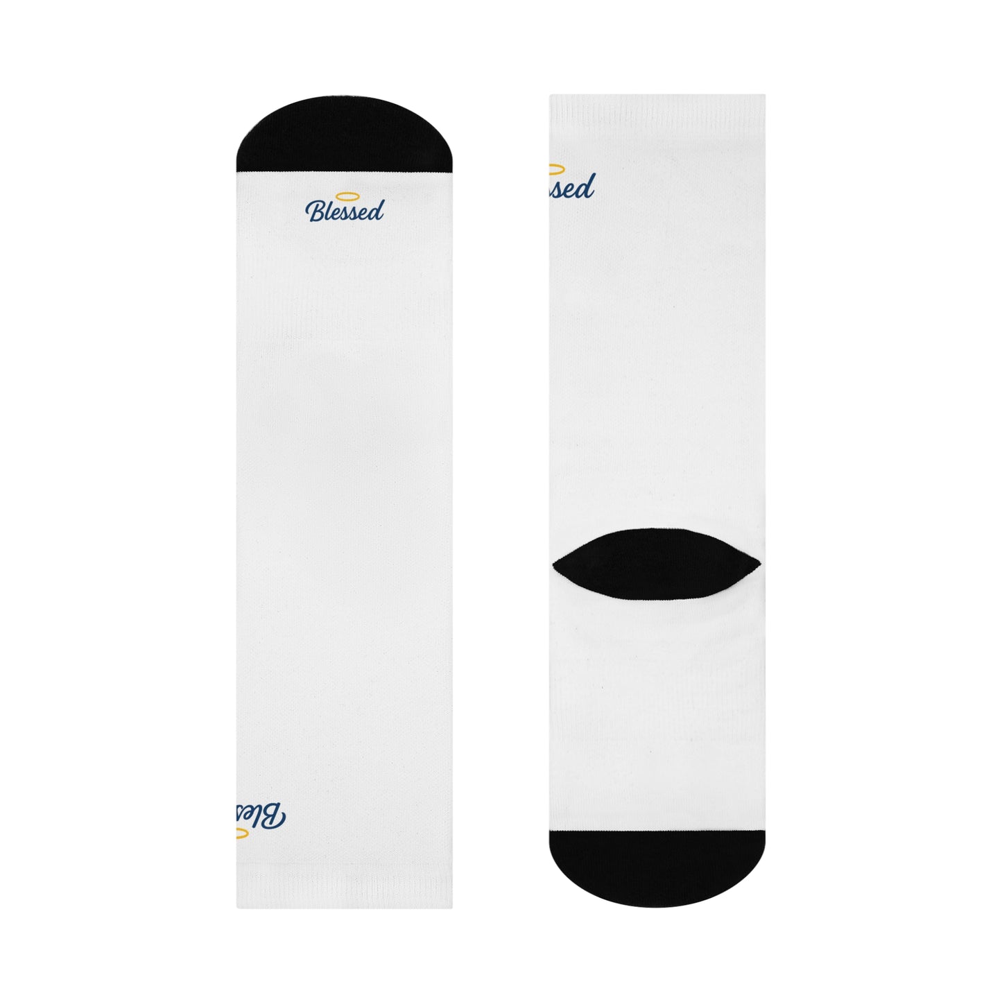 "Blessed" Cushioned Crew Socks for Gratitude and Comfort