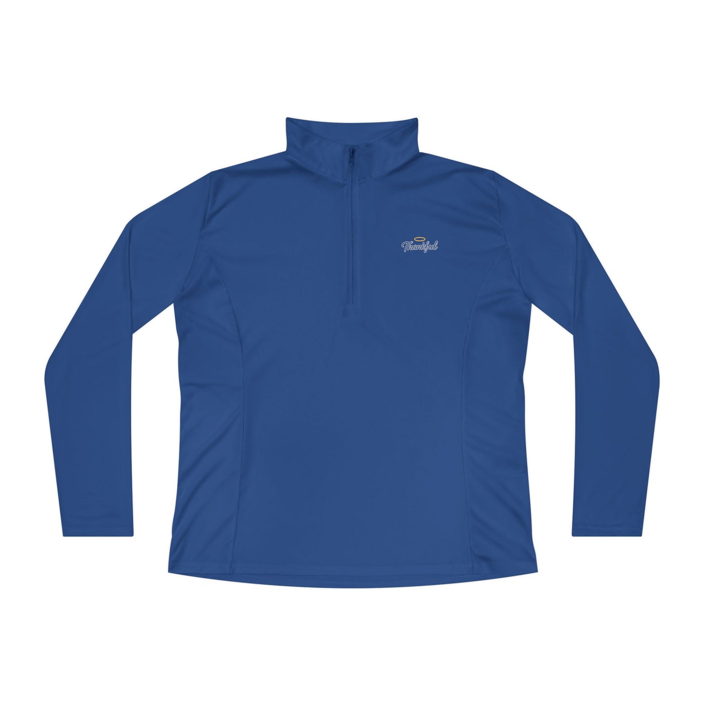 Ladies Quarter-Zip Pullover with Thankful Logo