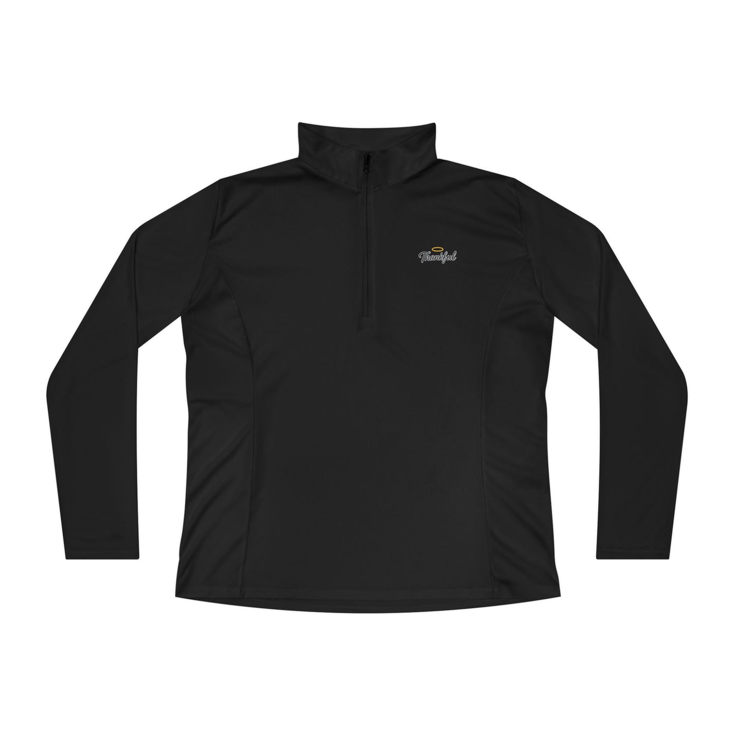 Ladies Quarter-Zip Pullover with Thankful Logo