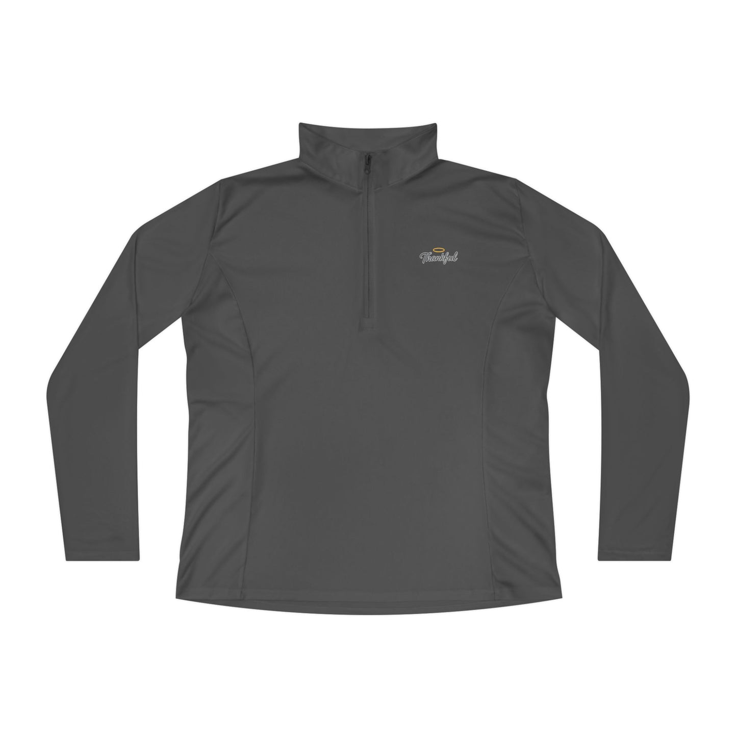 Ladies Quarter-Zip Pullover with Thankful Logo
