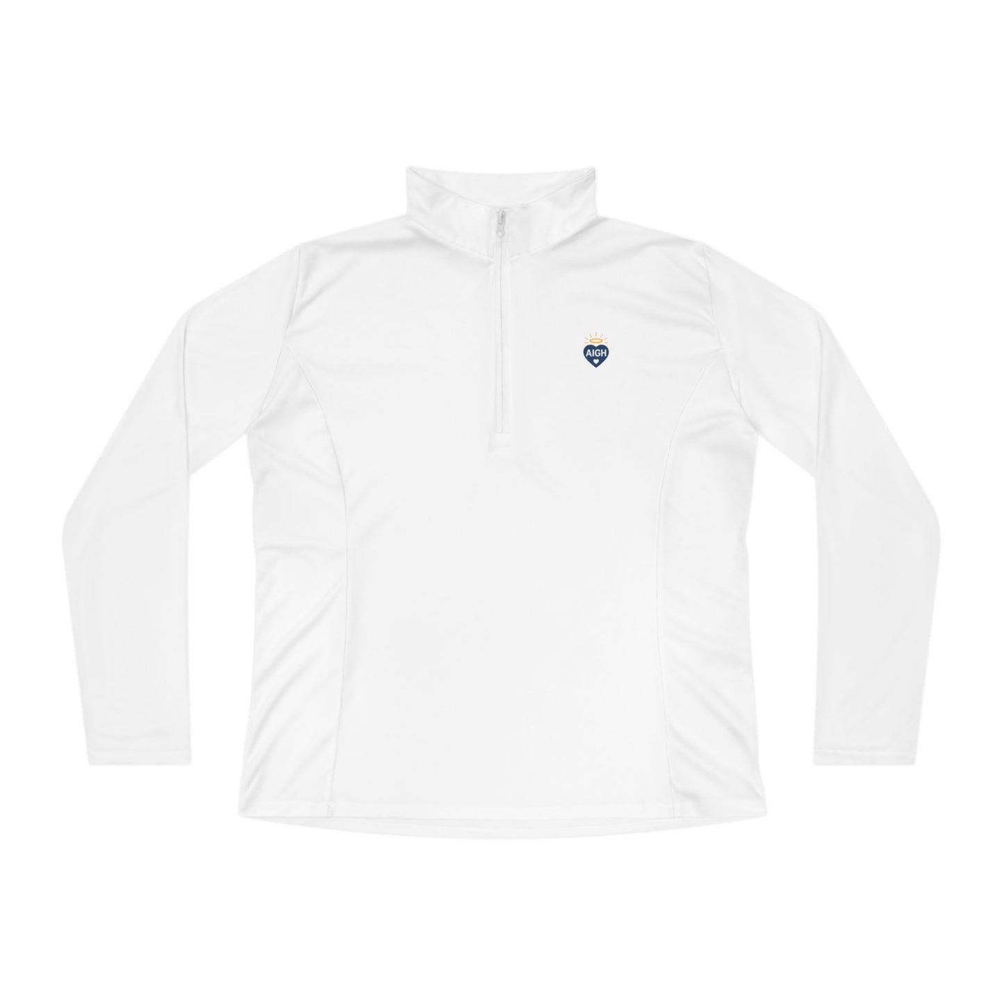 Ladies Quarter-Zip Pullover with AIGH Heart Logo