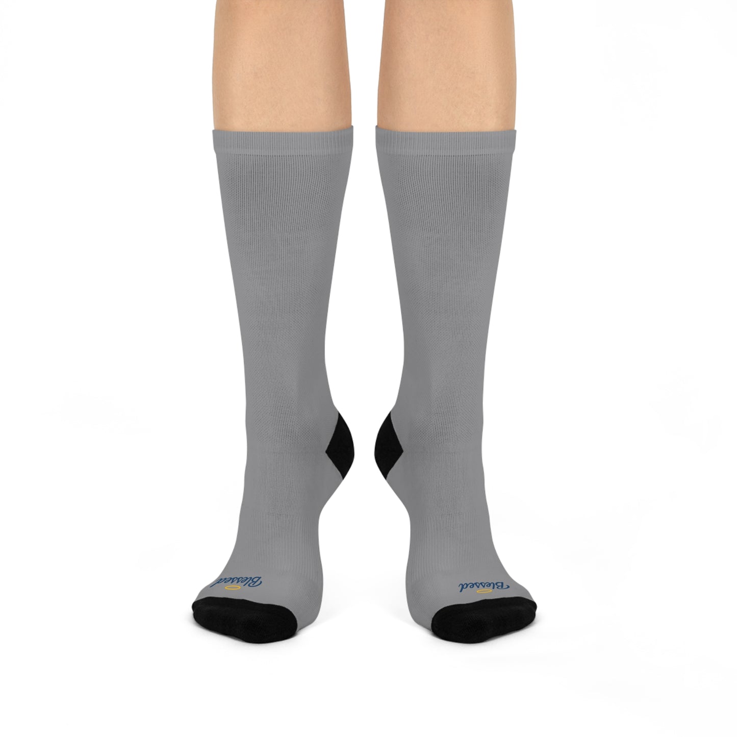 "Blessed" Cushioned Crew Socks for Gratitude and Comfort