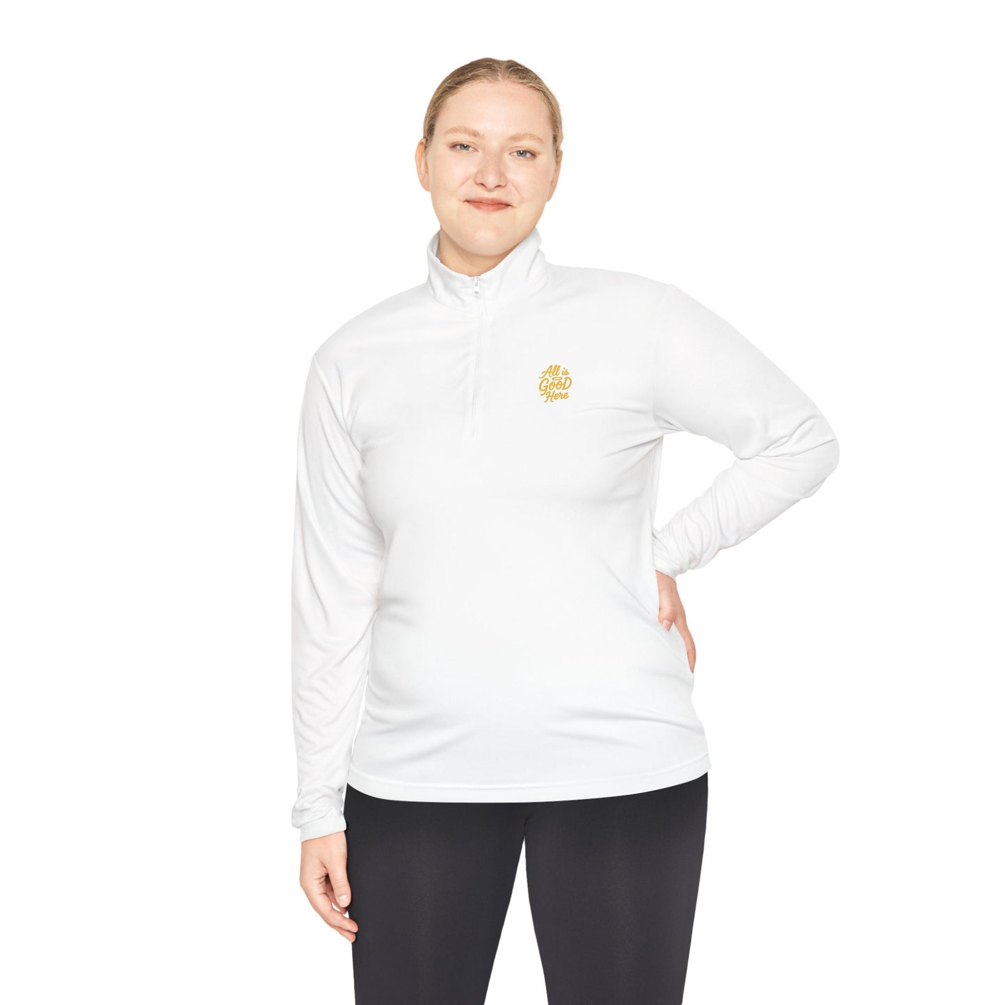 Casual Unisex Quarter-Zip AIGH Pullover with Modern Design