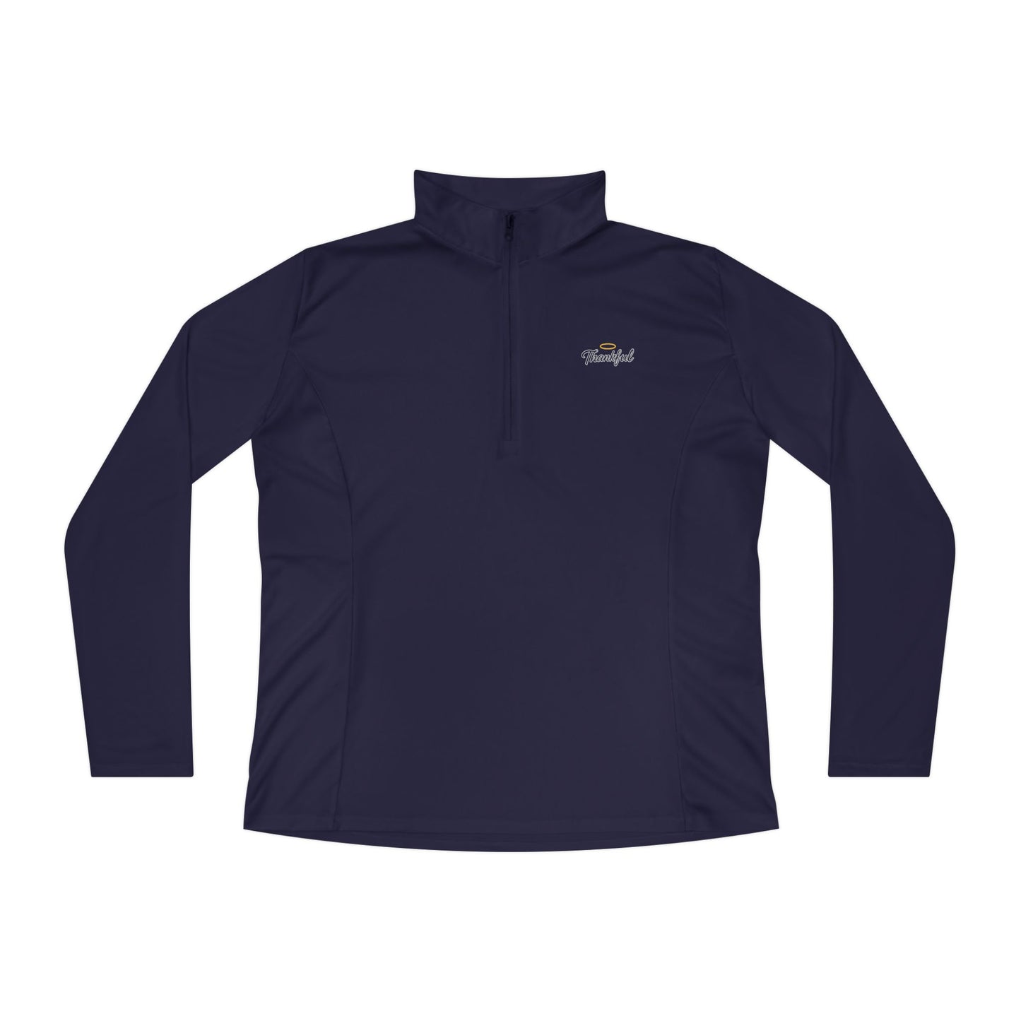 Ladies Quarter-Zip Pullover with Thankful Logo
