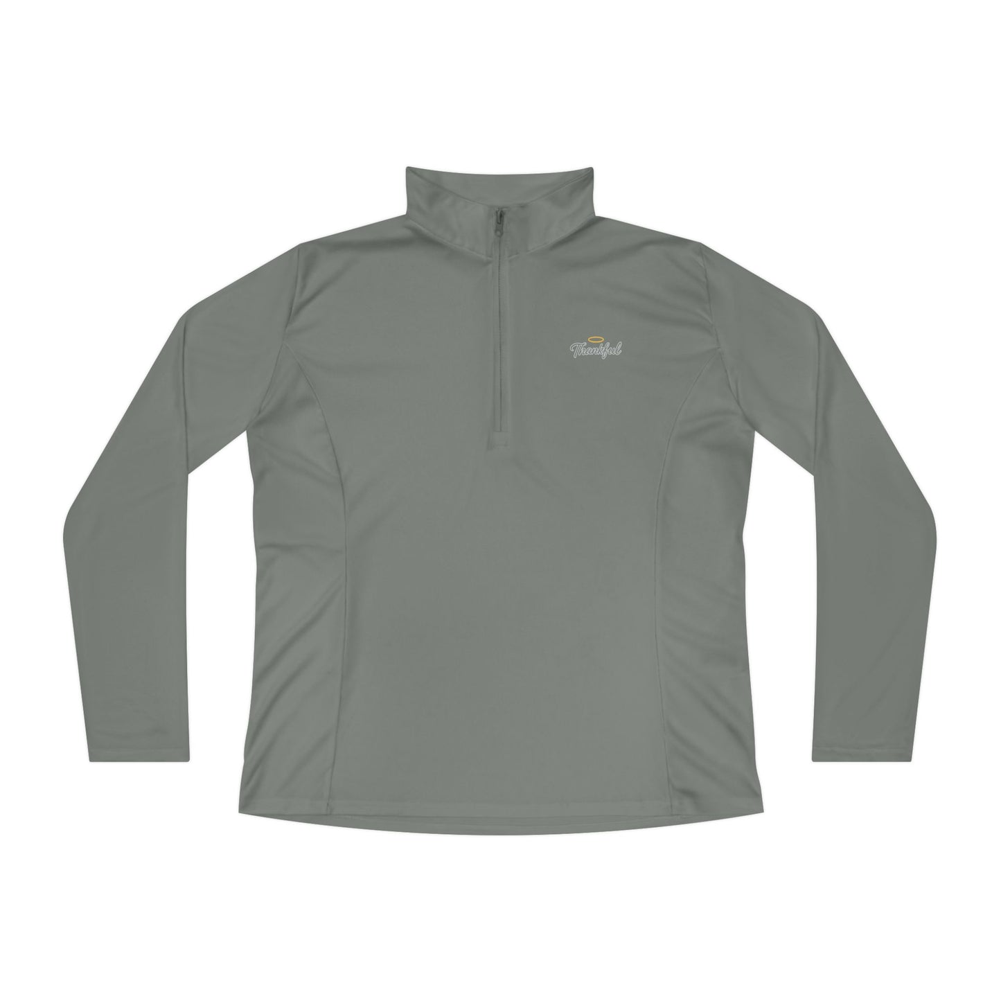 Ladies Quarter-Zip Pullover with Thankful Logo