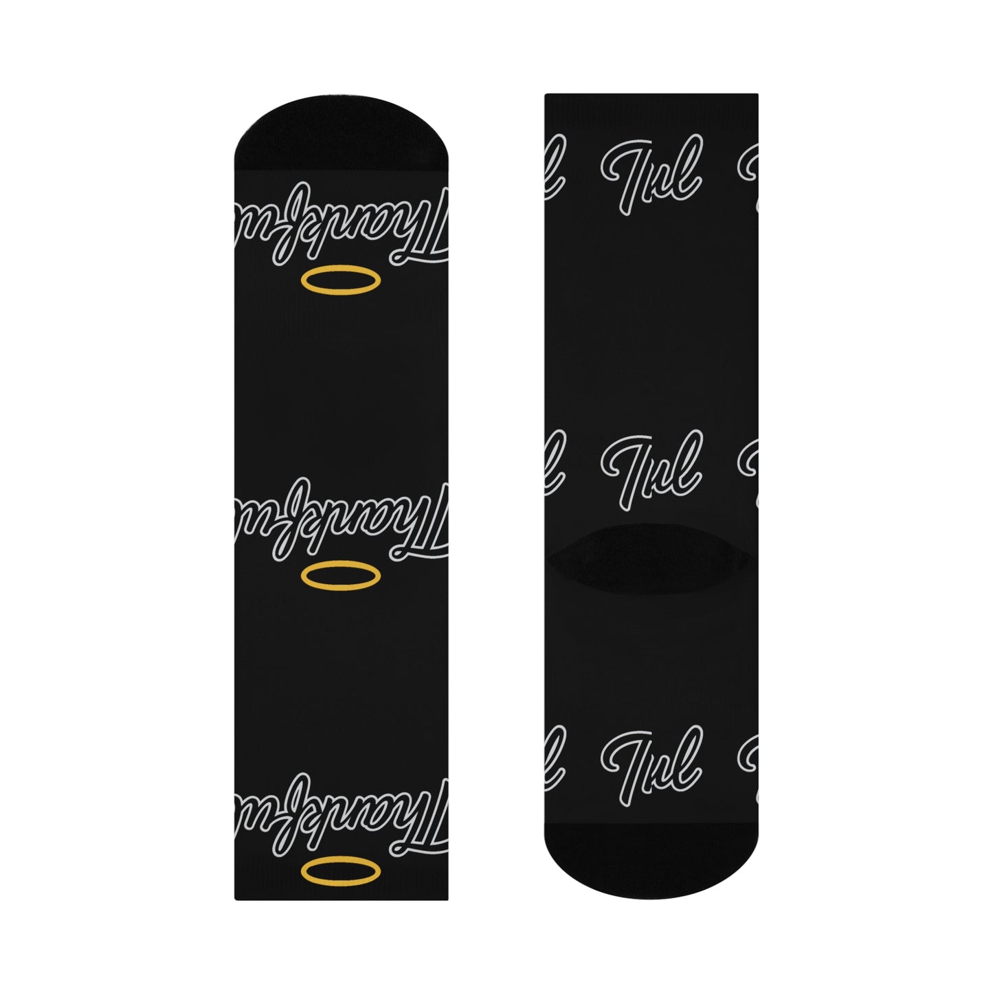 Thankful Cushioned Crew Socks for Gratitude and Comfort